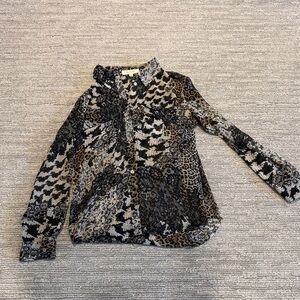 Vince Camuto Monochrome Patterned Top